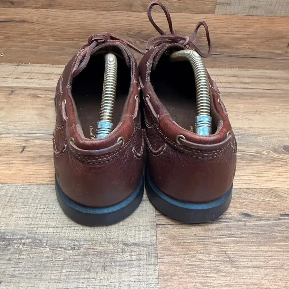 Dunham New Balance Captain Boat Shoes Mens 10 2E Brown Leather